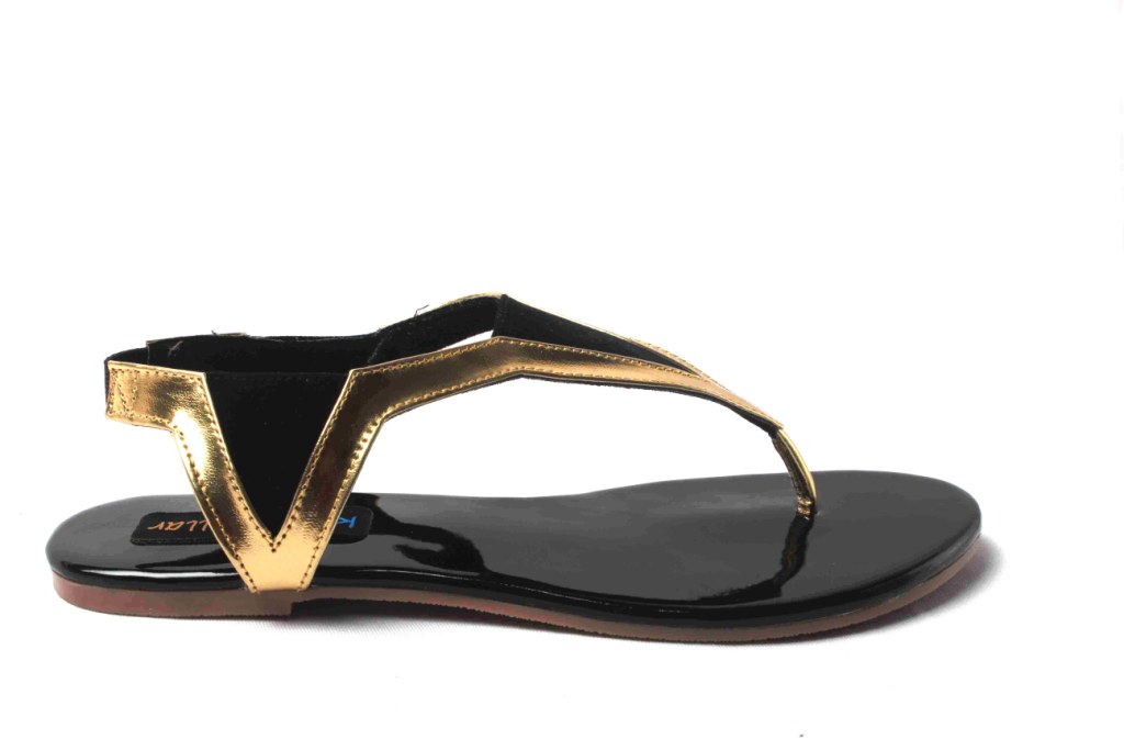KraftCellar Miss Victoria,black sandal (size-40)
