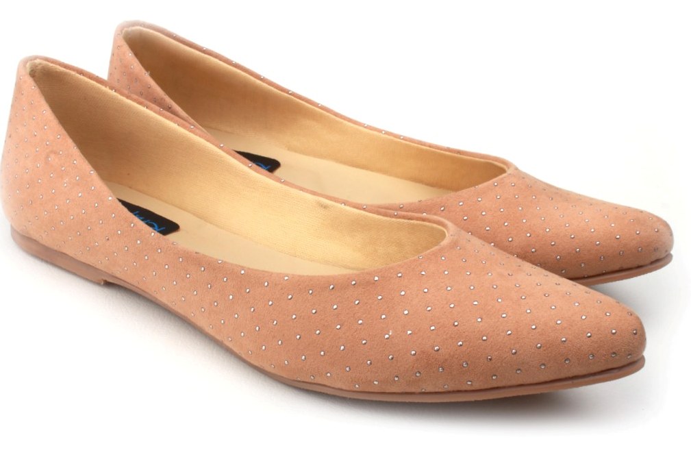 KraftCellar ginger roots,beige ballerina (size-38)