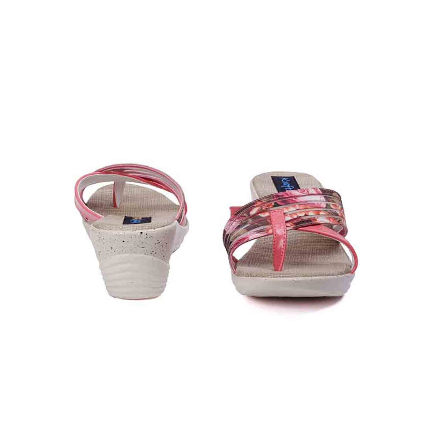 KraftCellar Candy Sticks,PINK wedge heel sandal (size-37)