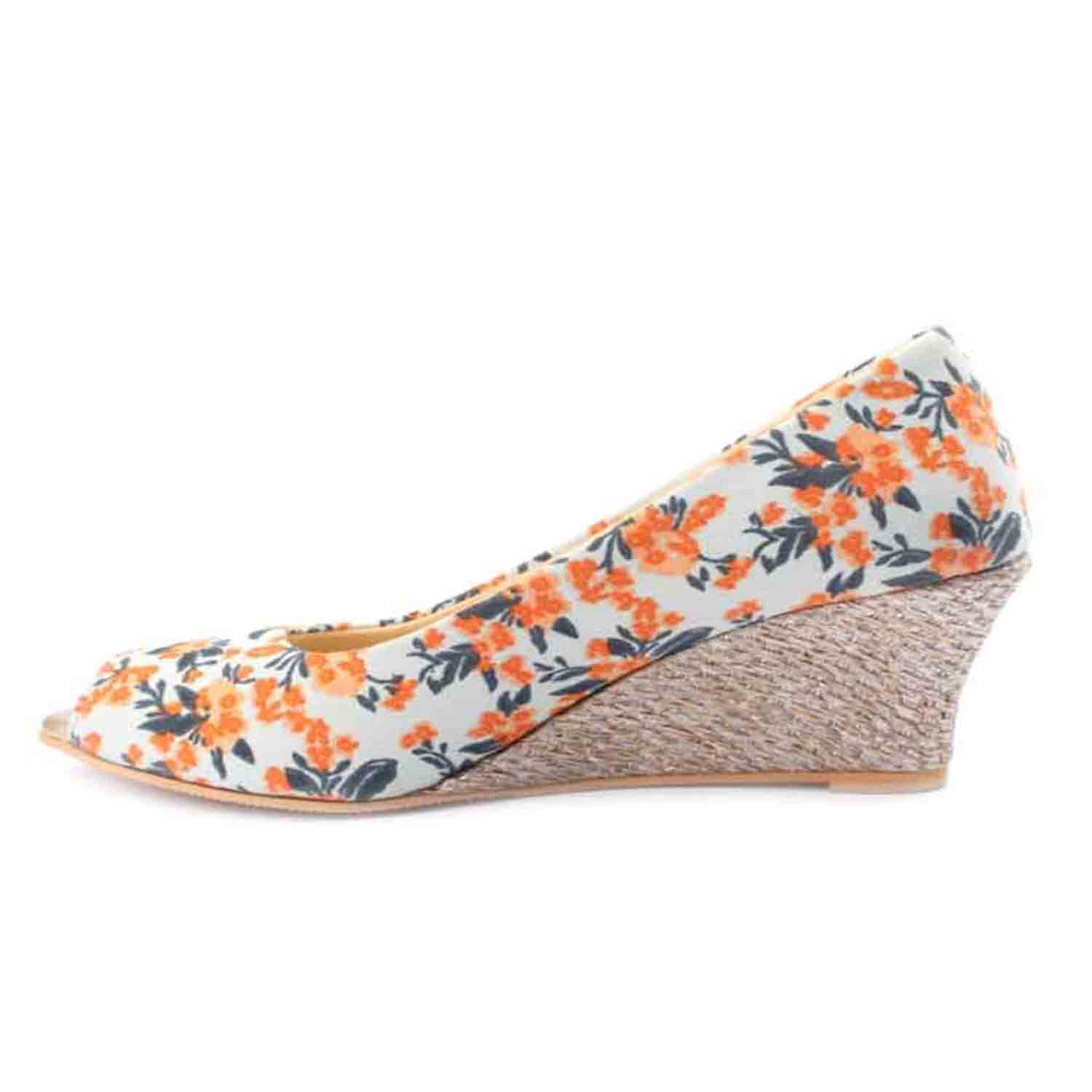 KraftCellar Mint Crush,green peep toe wedges (size-38)