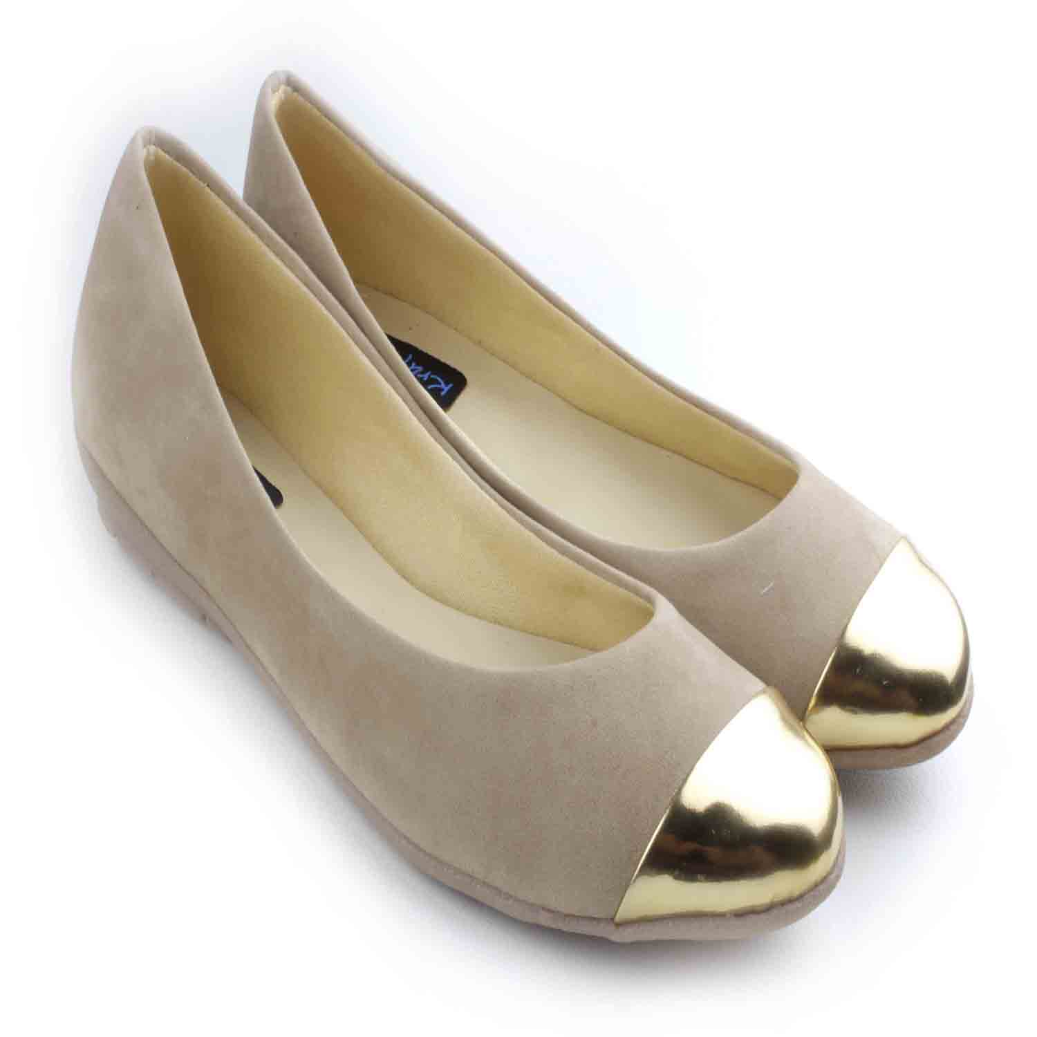 KraftCellar Coffee Love,brown ballerina (size-37)