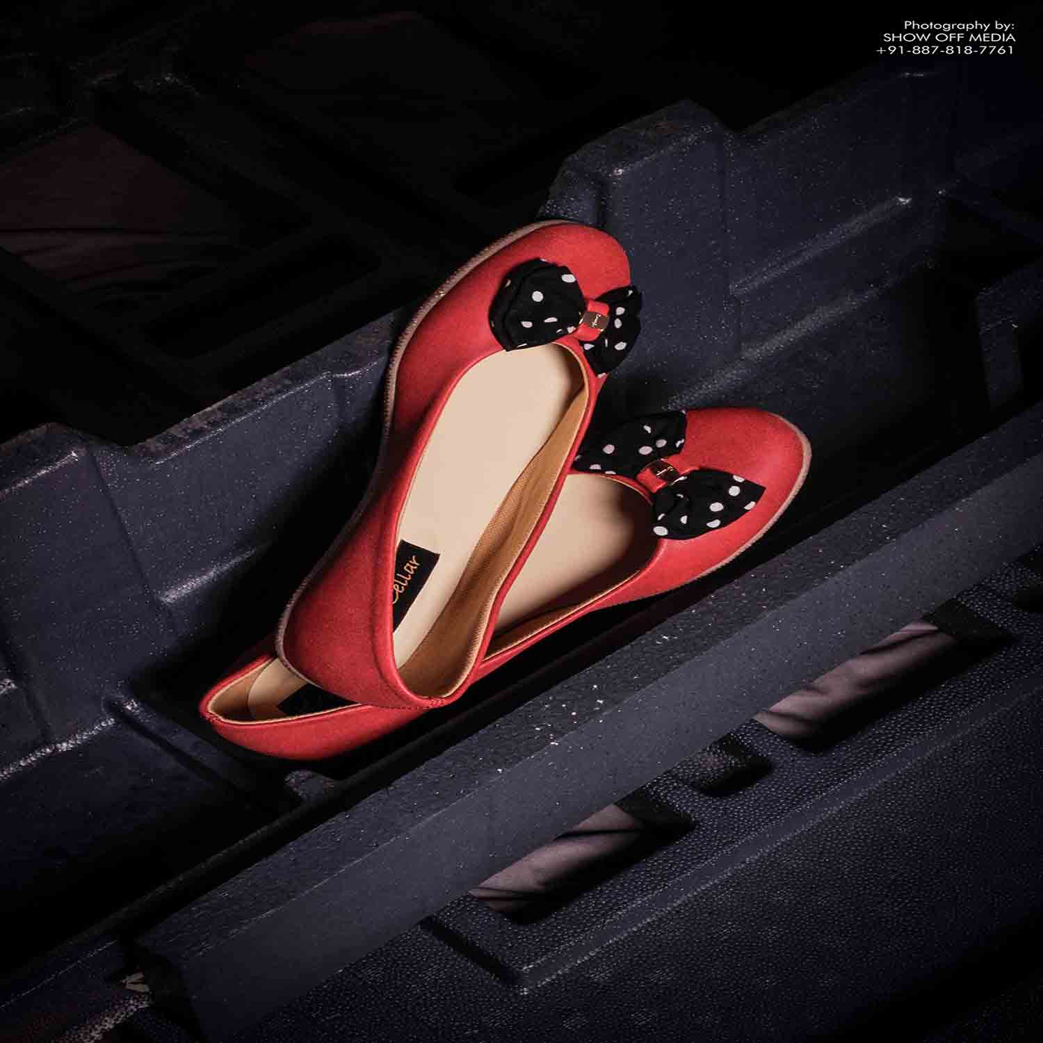 KraftCellar Miss Muffet,RED ballerina (size-35)